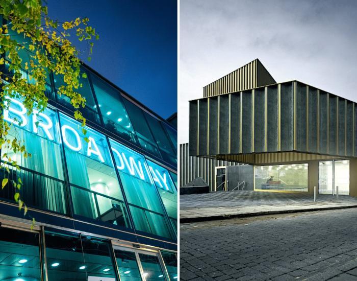 Exterior images of Broadway and Nottingham Contemporary